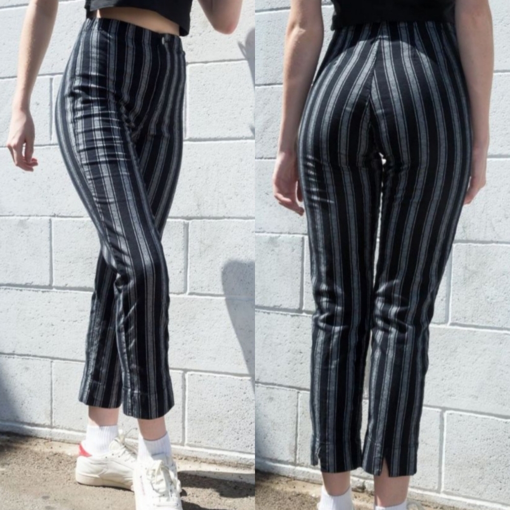 Brandy Melville Pinstripe Tilden Crop Pants, OS